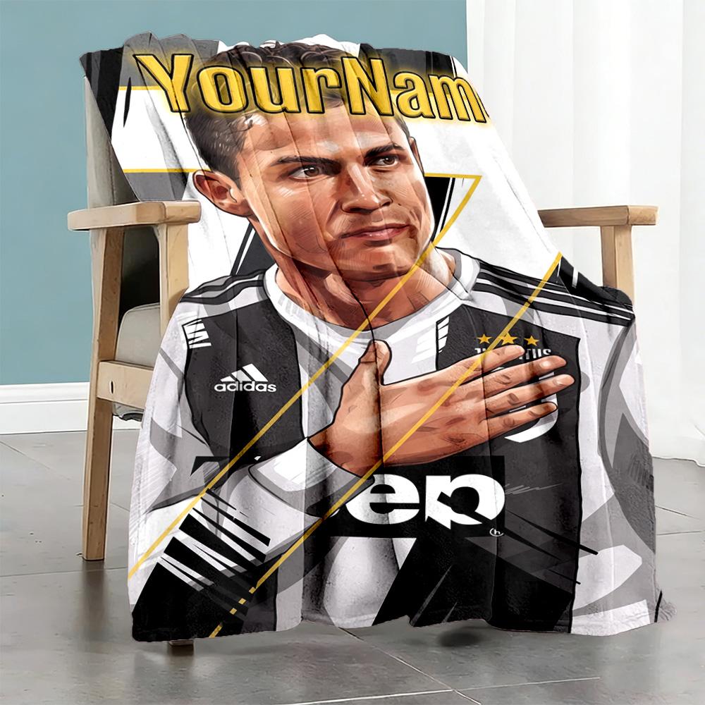 Juventus Personalized Text Blanket Throw Personalized Blanket Durable Comfort Perfect for Picnics Livingroom Couch Bed Four Seasons Universal