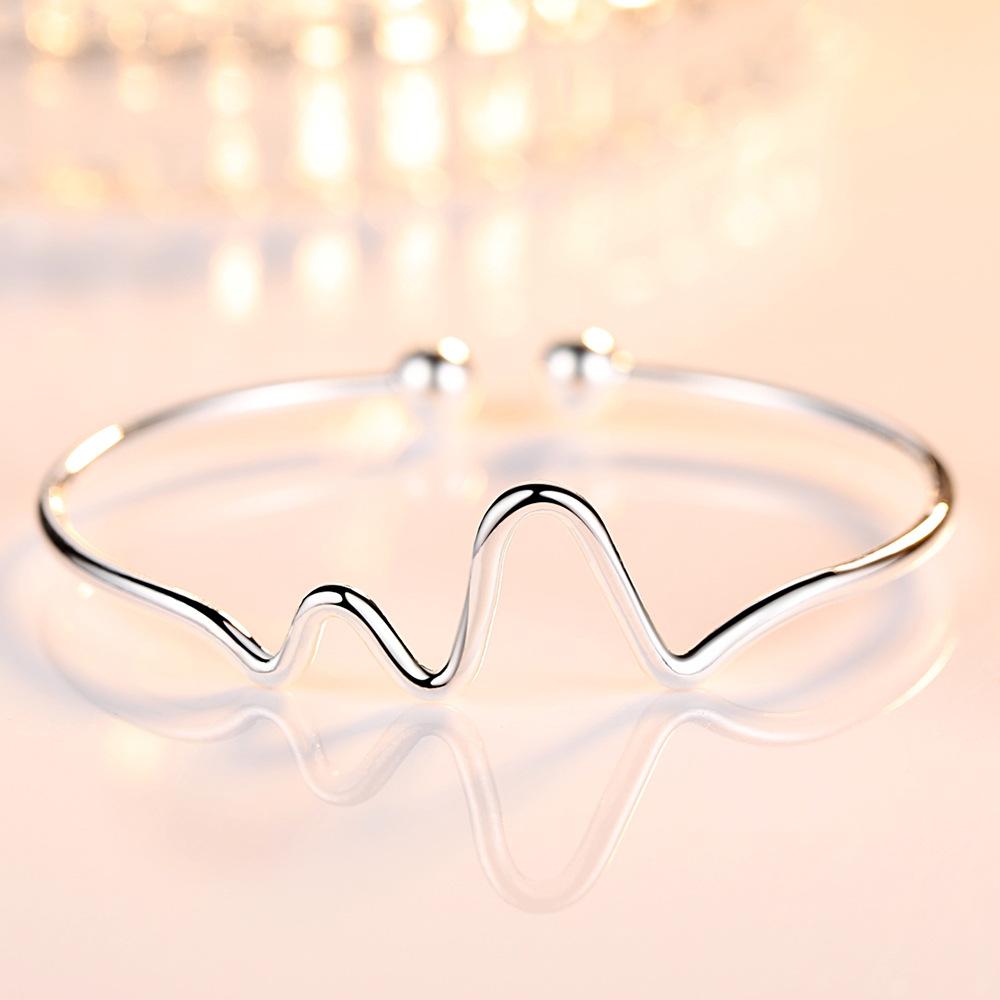 

925 Sterling Copper open bangle bracelet for women lady girl cute favorite gift retro charm exquisite circular Zircon