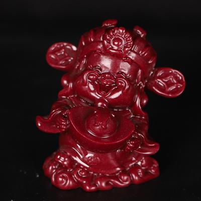 Cinabro Di Decorazione Di Fortuna Arricchimento Casa Wangzhai Dio Della Ricchezza Desktop Piccoli Ornamenti Casa a Schiera