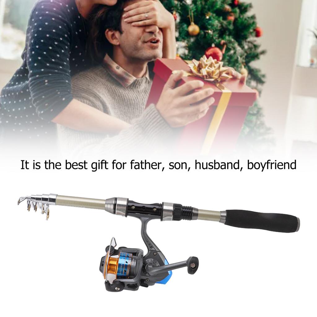 Fishing Pole Kit Carbon Telescopic Portable Durable Lure Rod Set with Fishing Reels Fish Bait for Beginner Professional
