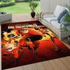 1pc The Incredibles Pattern Area Rug Soft Flannel Floor Mat for Living Room,Office,Bedroom and Carpet,Sofa Coffee Table Floor Mat