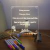 Leuchtende Acryl-Nachrichtentafel, beschreibbar, DIY, leuchtendes Zeichenbrett für Kinder, Nachrichtentischlampe mit 7 bunten Stiften