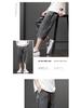 Men's Lightweight Cropped Straight-Leg Casual Trousers - Breathable, Versatile, Large Size, Slightly Elastic