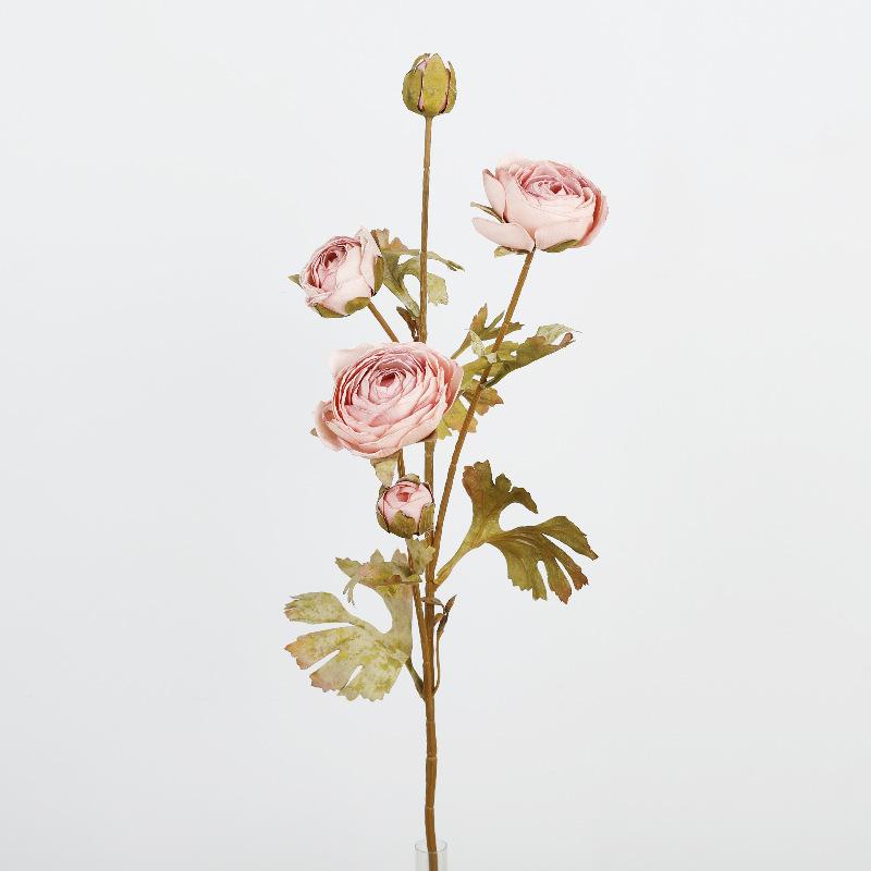 Simulation retro dew lotus bouquet burnt edge decoration artificial flower indoor living room autumn dew lotus simulation flower