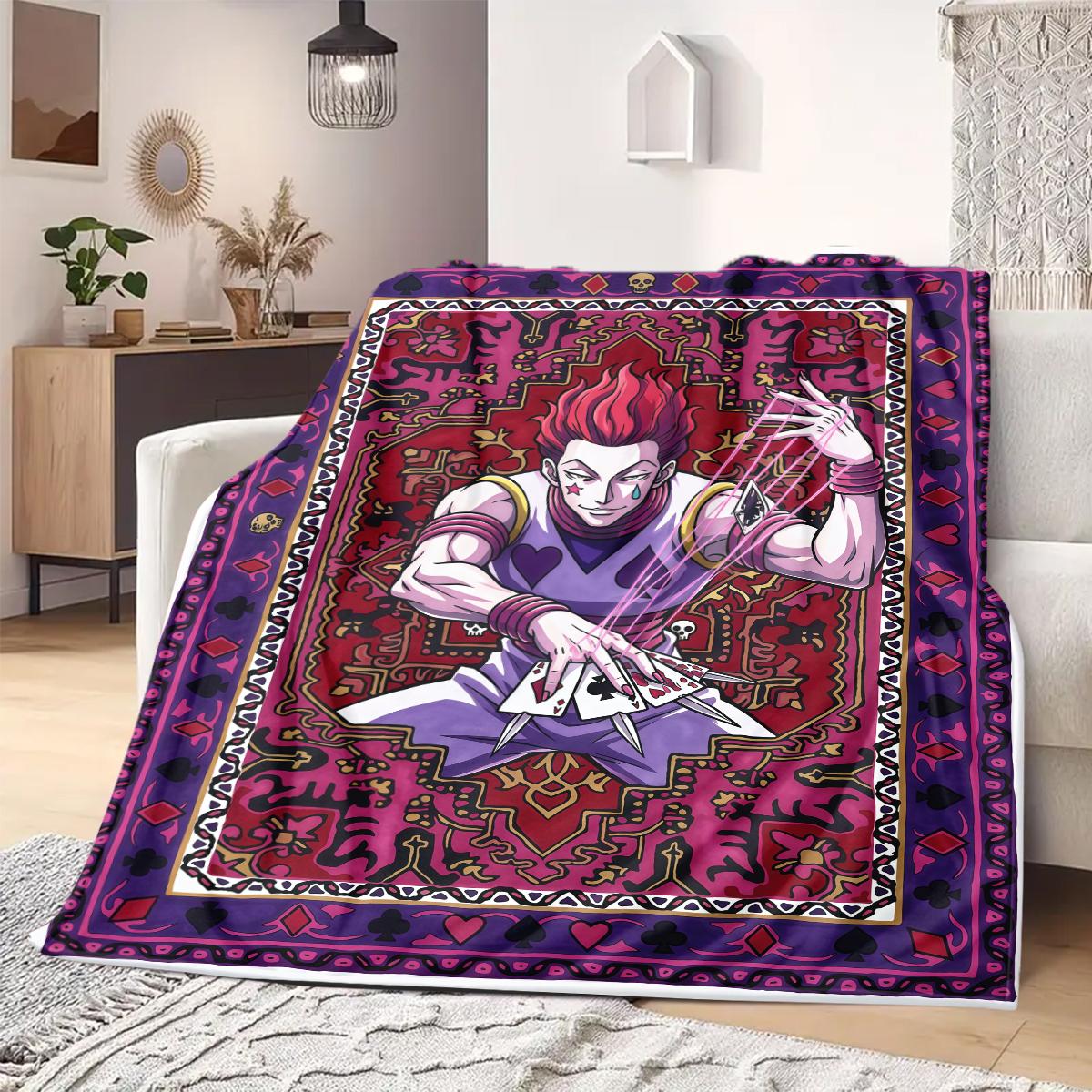 

Hunter Anime Print Blanket Warm Comfortable Flannel Blanket Suitable for Bedrooms, Sofas, Beds, Chairs, Picnics, Travel 75x90cm