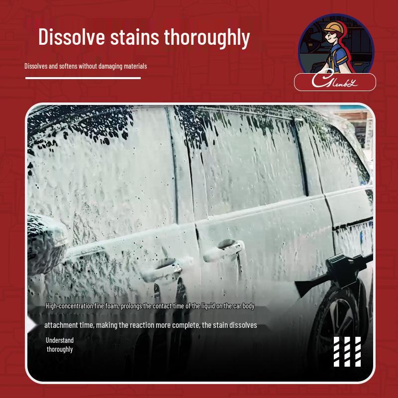 High-Foam Concentrated Car Wash Liquid - Manual Wash, Decontamination, Coating, Polishing, Cleaning, Water Wax, Pre-Wash Spot Remover.