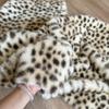 Leopard Plüsch Kunstfell Stoff Winter Warm Mode Imitation Tierhaar Kunstfell Für DIY Handgemacht Hintergrund Teppich Stoff