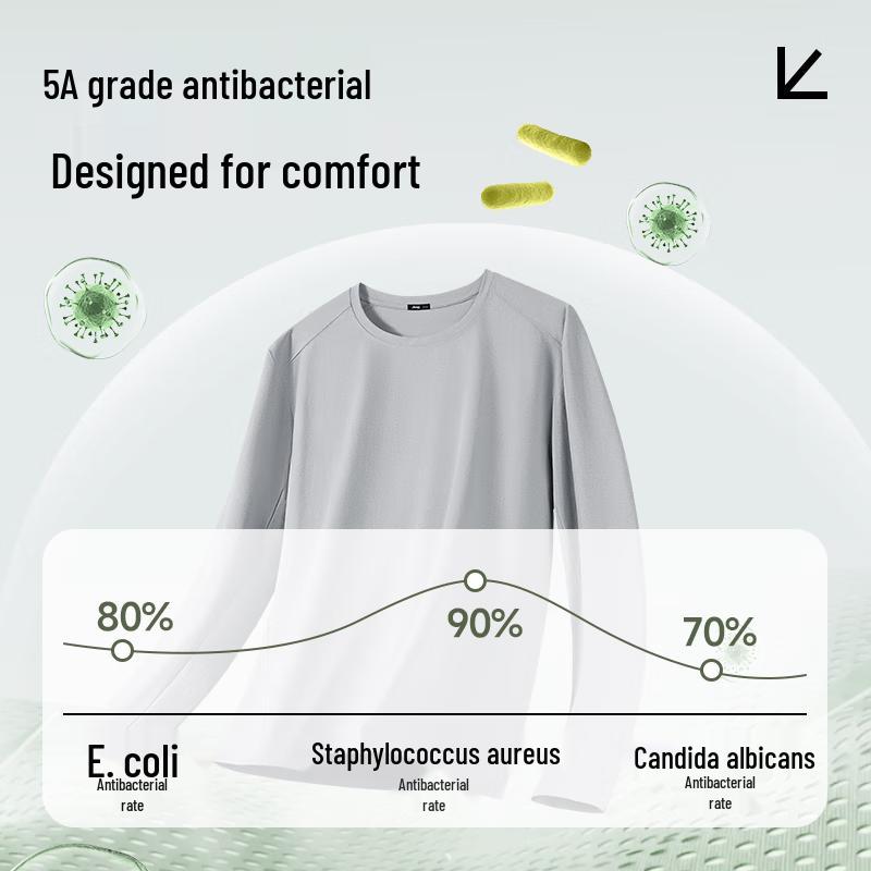 JEEP Men's 5A Antibacterial Quick-Dry Long Sleeve T-Shirt