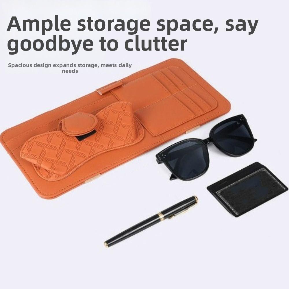 Save Space Car Ticket Holder Multifunctional Sunglasses Holder Car Visor Organizer Bank Card
