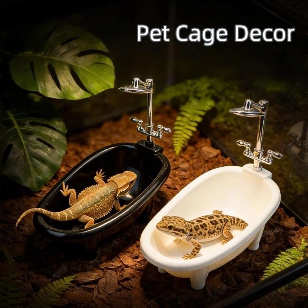 Pretend Play Dollhouse Bathtub Miniature Size Lizard Bathtub Model  for Small Pets