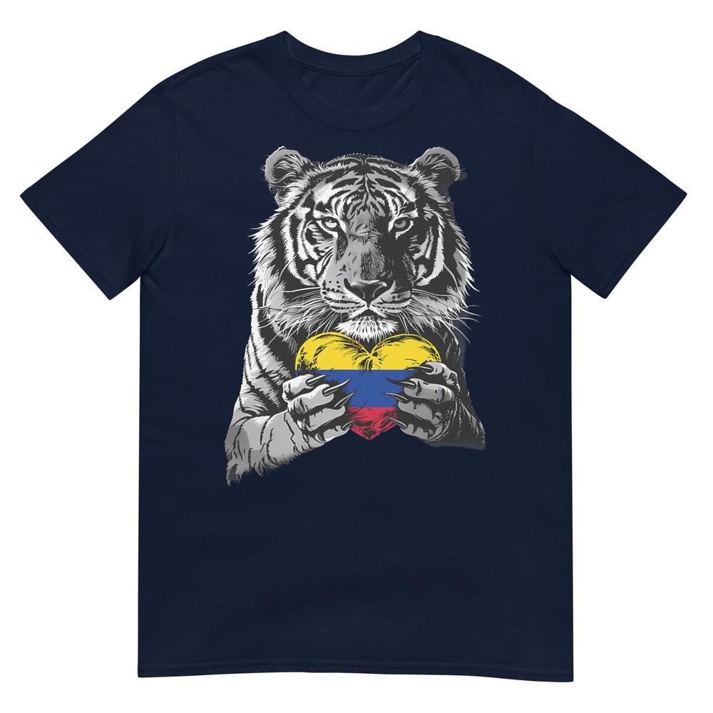 Colombian Roots Tiger Heart Colombian Pride Colombia Flag Tshirt S