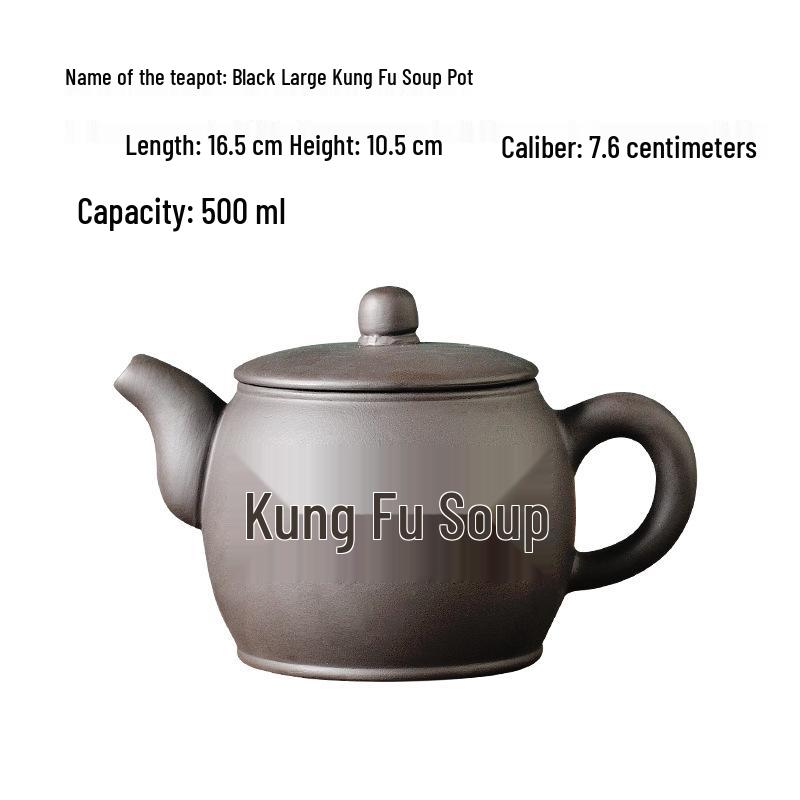 Большой вместимости глиняный чайник для супа Кунг-фу и керамический чайник Чжу Ни, 300-500 мл