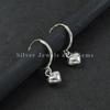 Sterling Silver Heart Hoop Earrings: Handmade Heart Hoops (14 MM)