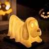 Soft Atmosphere Night Light Light-up Dog Statue Halloween Dachshund Ghost Lamp Set Led Puppy Night Lights for Dog for Halloween