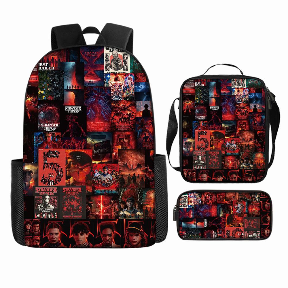 Stranger Things5 Rucsac pentru copii+geantă de umăr+etui pentru creioane KTB