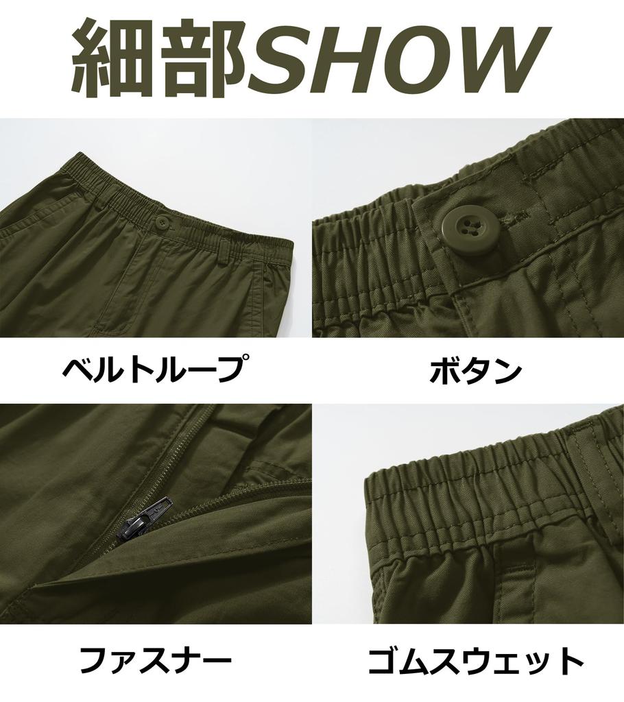 Pantalones cortos cargo para hombre, talla grande, corte holgado, algodón, pantalones de verano, pantalones de trabajo, ropa de pesca, verde, OD XL