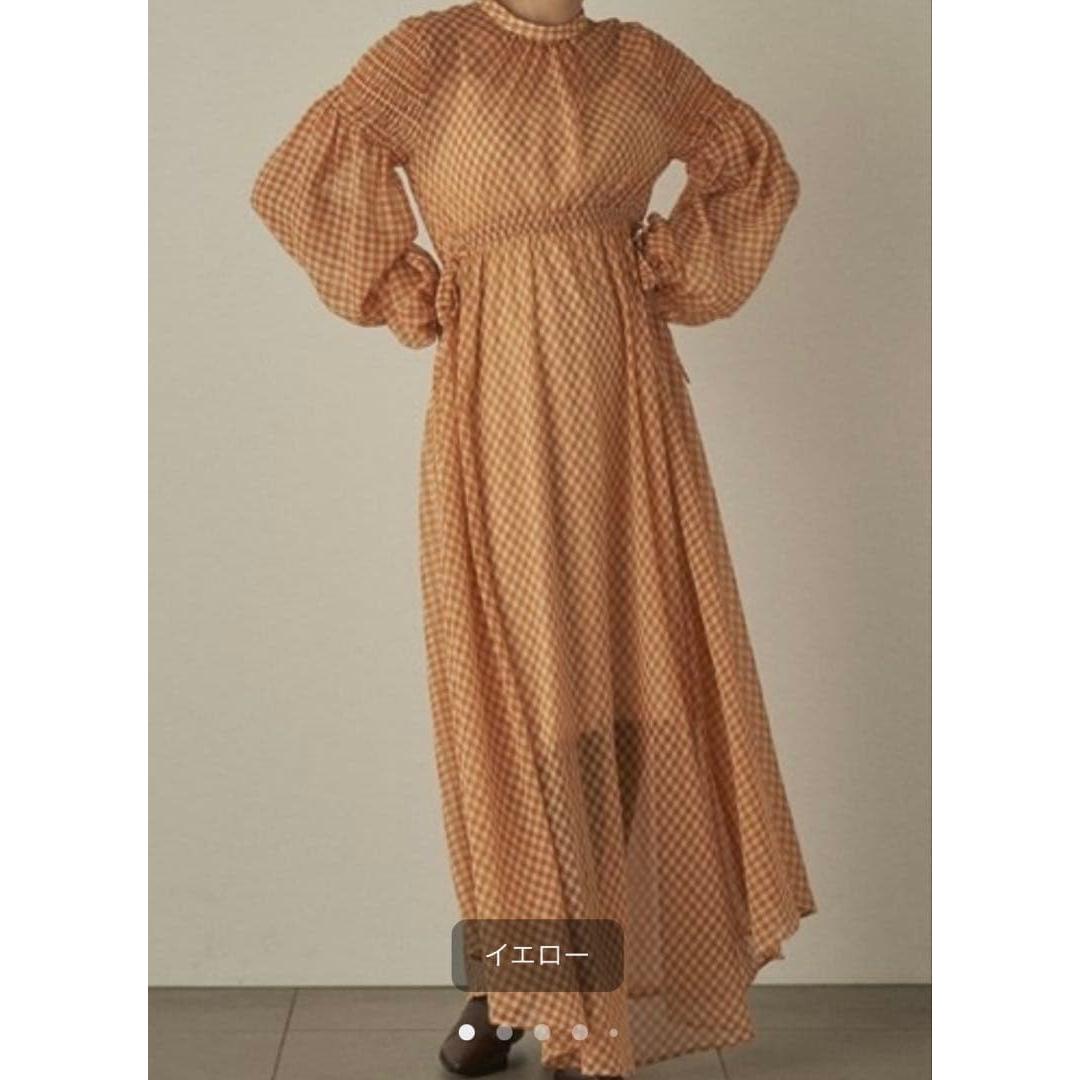 LILY BROWN sheer gingham check dress