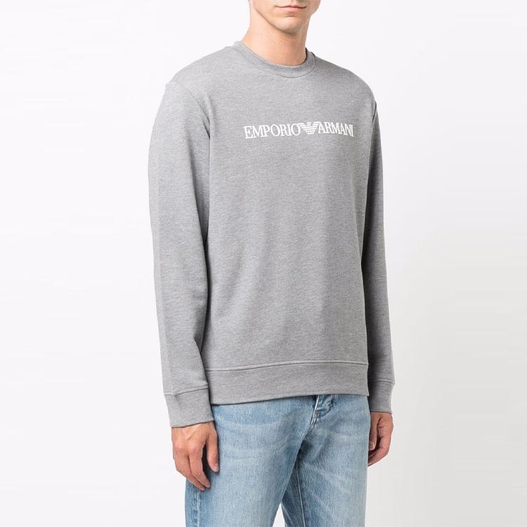 Emporio Armani logo-print crew neck sweatshirt 8N1MR6-1JRIZ-F607