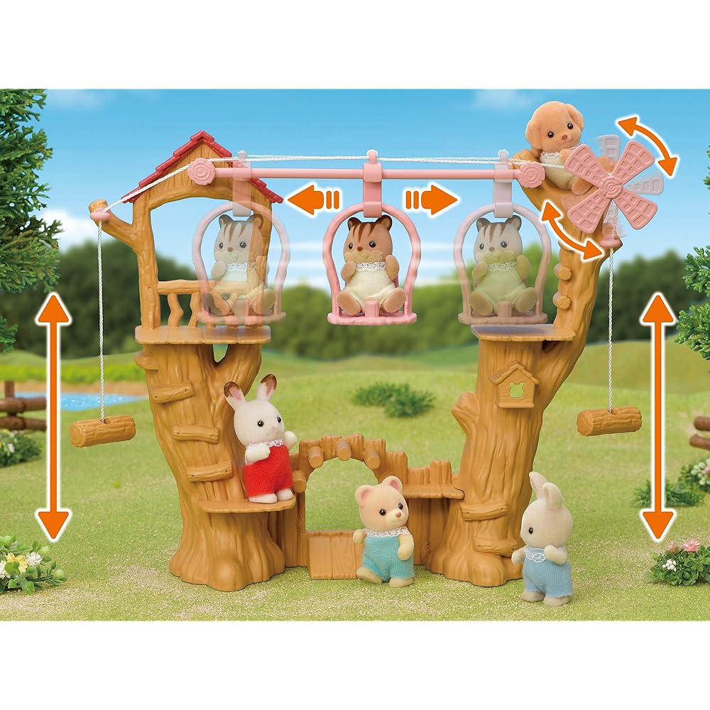 Sylvanian Families Family Trip Cute Ropeway Set Toy Dollhouse for Ages 3 and Up