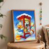 Disney Winter Snowman Duck Family Oil Painting Hand Painting Art Kit Coloring Painting Handmade Diy Home Decoration Gift