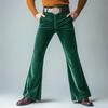 Men's New Gold Velvet Solid Color Casual Formal Slim Flare Suit Pants
