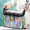 Foldable Large Capacity Storage Bag, Student Dormitory Book Organizer Transparent Waterproof Home Book Organizer and Storage Box