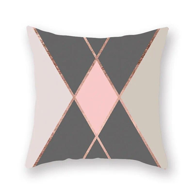 Nordic Simple Pink Geometric Printing Pattern Cushion Cover Home Living Room Sofa Decorative Pillow Pillow Cover 45*45cm