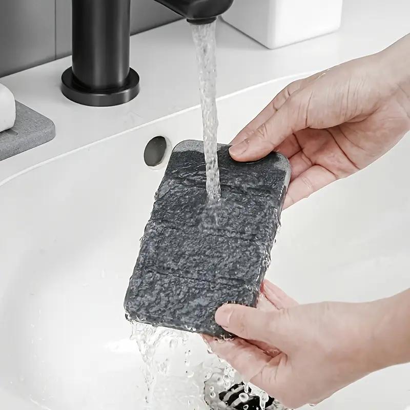 1PCS Quick-drying Diatomaceous Earth Absorbent Soap Holder Bathroom Table Hand Washing Rack Soap Box Diatom Mud Wash Pad Soap Box Drain