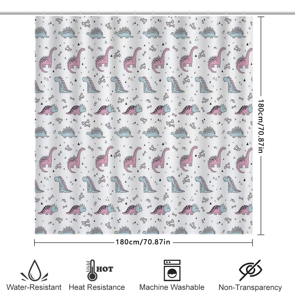 Bathroom Shower Curtain Vintage Floral Waterproof Farmhouse Decor Rustic Pattern Fabric Washable Liner