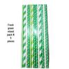 Individually Wrapped Biodegradable Striped Paper Straws