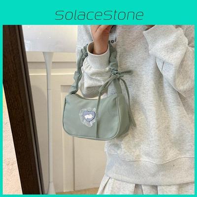 Trendy Canvas Shoulder Bag For Women 2023 Fall Fashion Retro Underarm Bag Street Style
