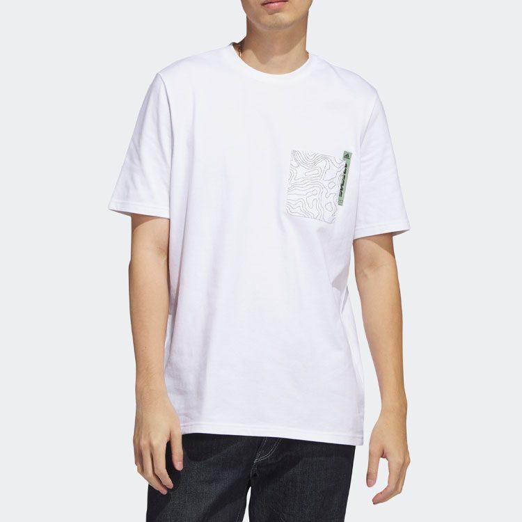 adidas CITY ESCAPE T Shirts Men's White Crew Neck Moderate Straight Fit H49665