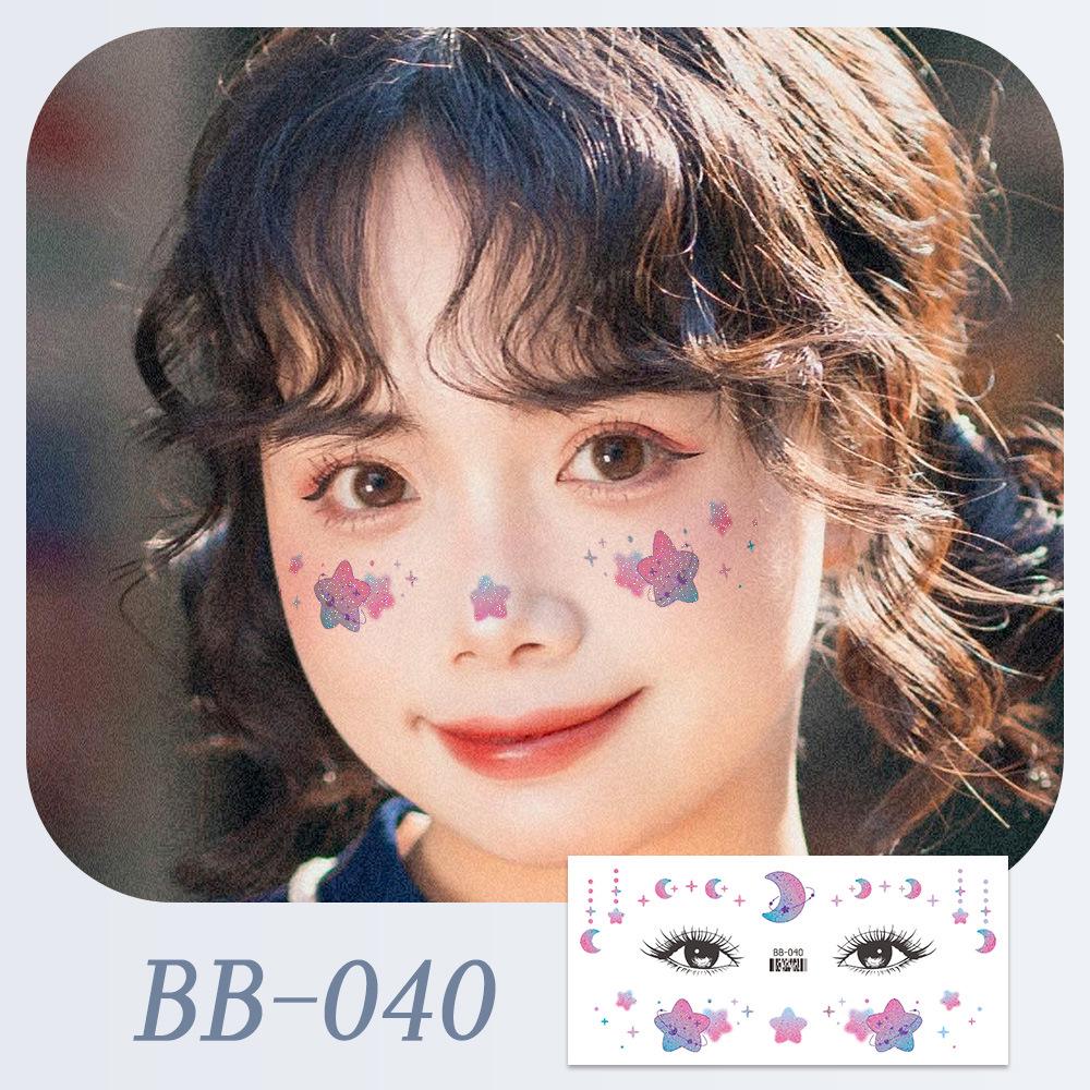 Waterproof Butterfly Glitter Face Tattoo Stickers for Festival Dance Parties