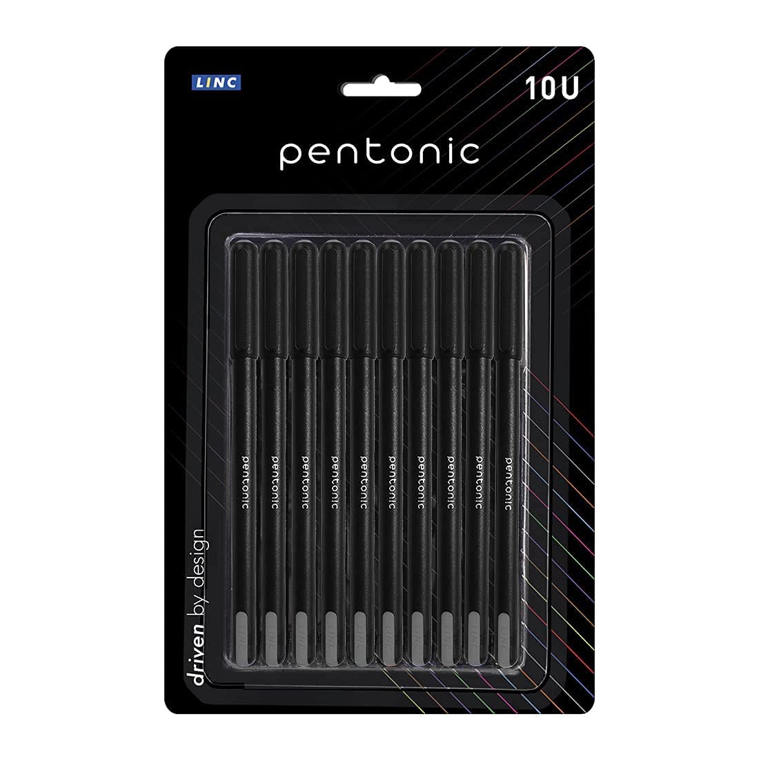 

Pentonic 0.7 mm Black Ball Pen Blister Pack for Office, School & Home Writing | Pack of 1 X 10pcs