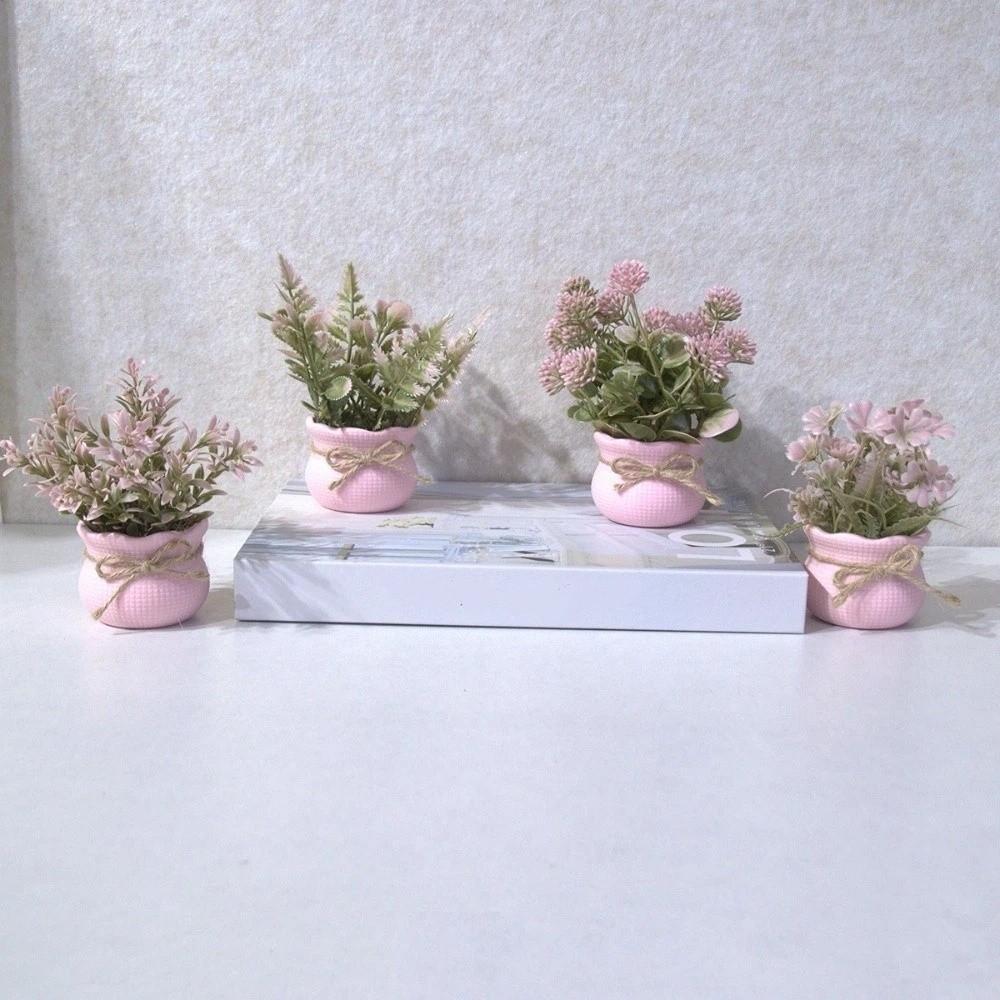 Ornaments Artificial Potted Flowers Mini Simulation Plants Gifts Potted Plants Office