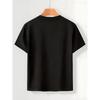 Kids Crewneck Summer Tee, Fun Math Equation Print Casual Short Sleeve Top for Outdoor Wear