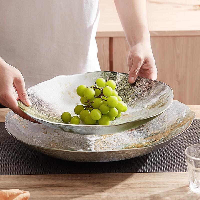 VAKADA Decorative Glass Serving Plates & Bowls
