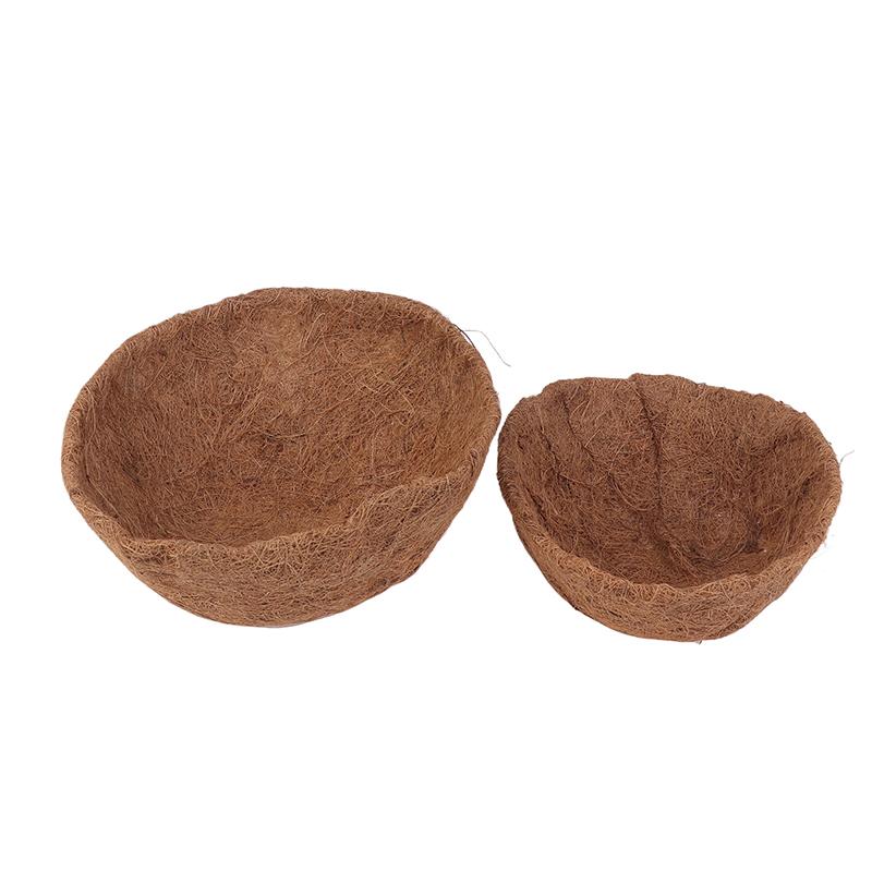 8/10 İnç Asılı Sepet Astarı Açık Hava Yuvarlak Hindistan Cevizi Astarları Saksılar İçin Doğal Hindistan Cevizi Sepet Yedek Astarı