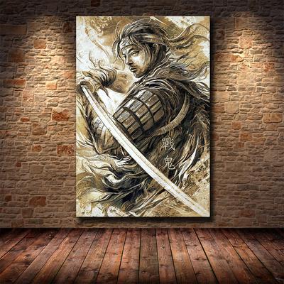 Tsushima Soul, beliebtes Spielposter, Kriegsschwert, Waffencharaktere, HD-Druck, Leinwandgemälde, Wohnzimmer, Schlafzimmer, Spielzimmerdekoration