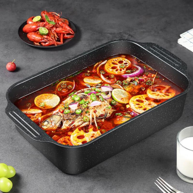 Jiexing Non-stick Carbon Steel Rectangular Grill Pan