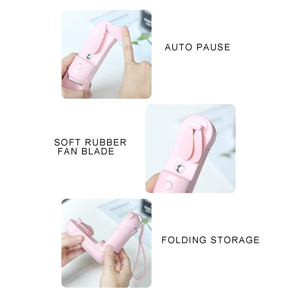 USB Rechargeable  Hanging Neck Handheld Spray Water Meter Portable Small Fan