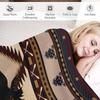 Coperta di Flanella con Alci Vintage Coperta Stile Cottage Country Vintage Adatta per Divano Sedia Letto