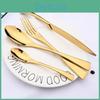 Set Dinnerware Cutlery Gold 4pcs Stainless Steel Dinner Flatware Knife Fork Tea Spoon Tableware Wedding Silverware Set