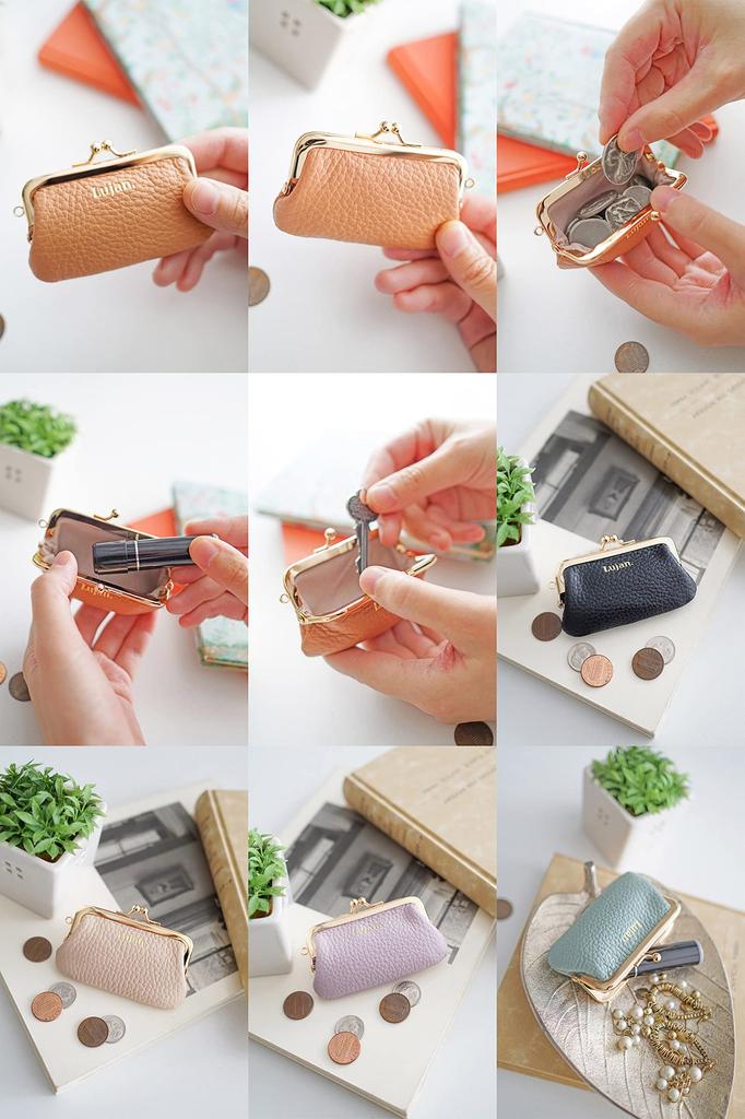 Lujan. Genuine Leather Coin Case, Women's, Black, LU-92528-BK