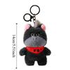 Stuffed Horse Stuffed Toy Keychain Black Simulation Horse Toy Keychain  Children Toy