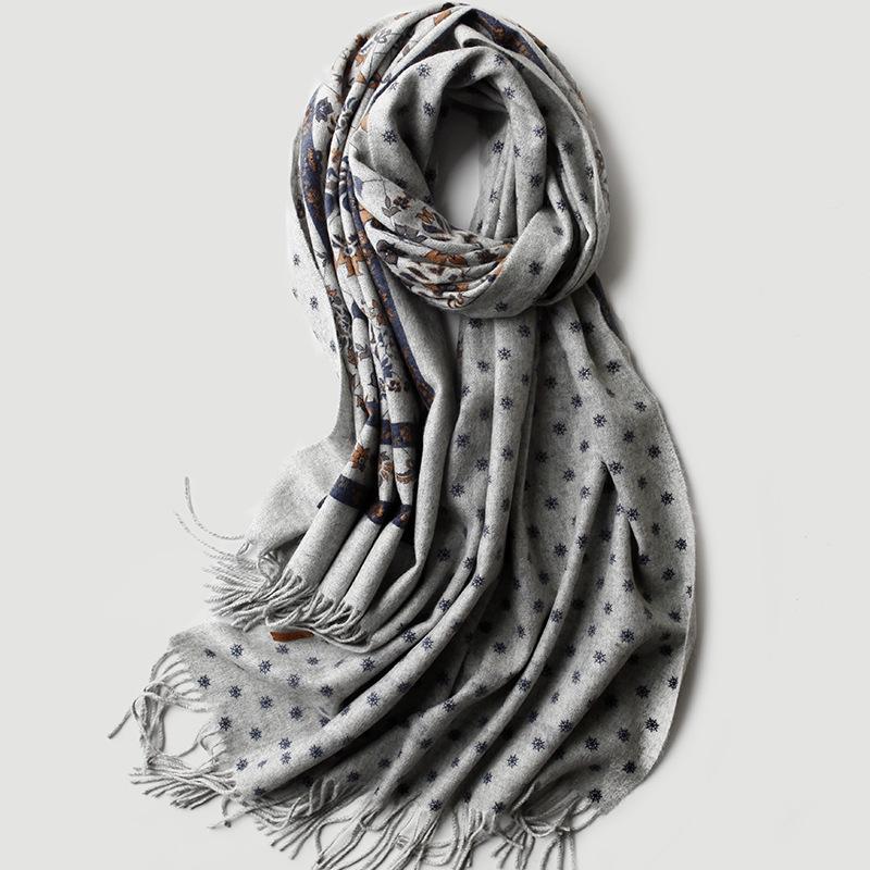 Reversible Cashmere Scarf/Shawl for Women: Thick, Warm, Multi-purpose for Autumn & Winter