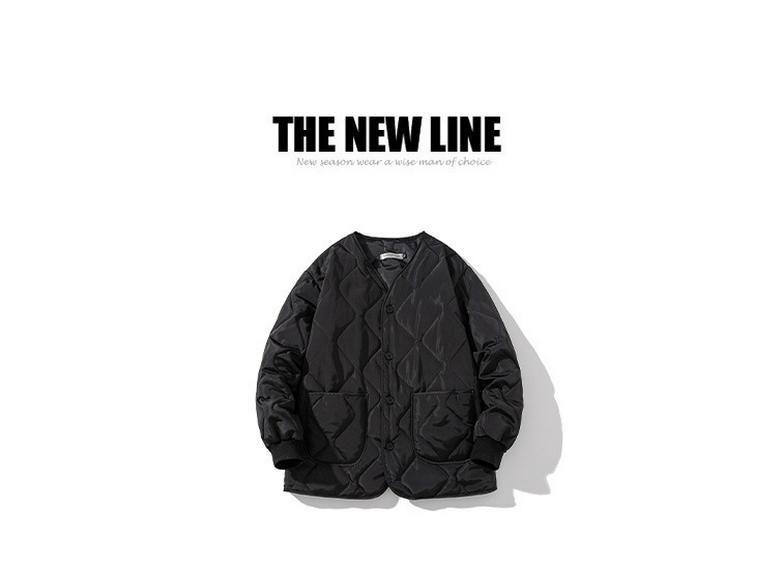 Korean Retro Quilted Unisex Cotton Sports Jacket