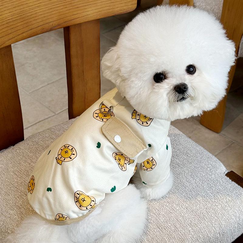Pet T-shirt Spring And Summer Thin Teddy Bichon Pomeranian Yorkshire Terrier Small Puppy Cat And Dog Clothes