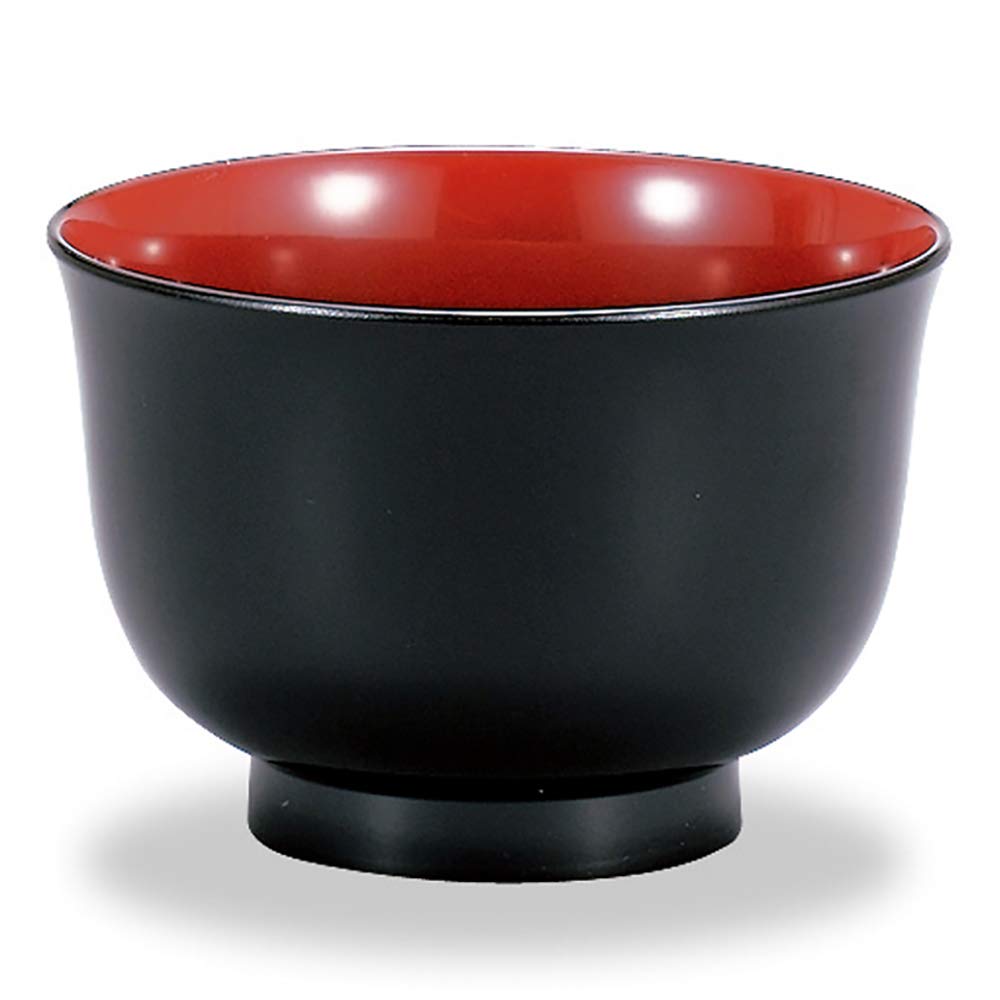 Mitani Yamanaka Lacquerware Soup Yamanaka Dishwasher Bowl, Black, 10.7cm, Lacquer, Safe, U-Ri (Human-like) Lacquerware, M14679-0