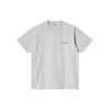 T-shirt Manches Courtes American Script Gris Chiné Homme Streetwear I029956-482-XX